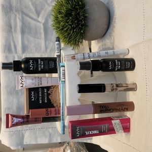 12 pc Bundle Of NYX Makeup 10 full size 2 deluxe samples